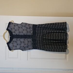 Navy Sheer BCBG Aymeline Dress